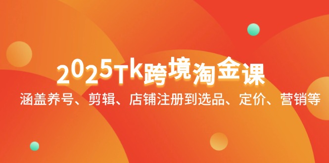 （14638期）2025Tk跨境淘金课：涵盖养号、剪辑、店铺注册到选品、定价、营销等-米落轻创