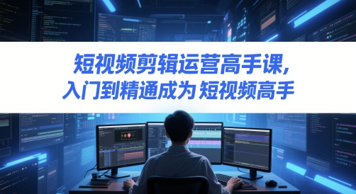 短视频剪辑运营高手课，入门到精通成为短视频高手-米落轻创