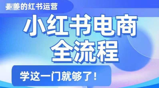 小红书电商全流程，精简易懂，从入门到精通，学这一门就够了-米落轻创