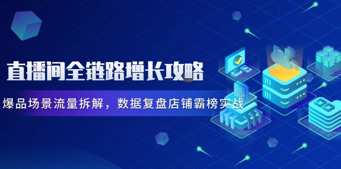 （14721期）直播间全链路增长攻略，爆品场景流量拆解，数据复盘店铺霸榜实战-米落轻创