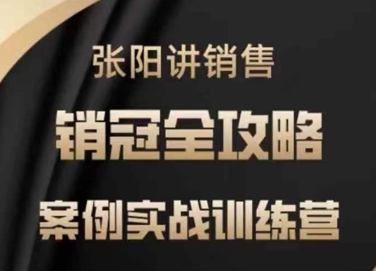 张阳讲销售实战训练营，​案例实战训练，销冠全攻略-米落轻创