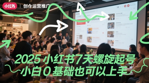 2025小红书7天螺旋起号，小白0基础也可以上手-米落轻创