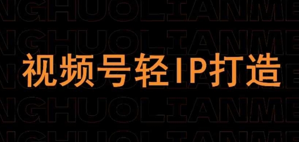 视频号线上课程，视频号轻IP打造-米落轻创