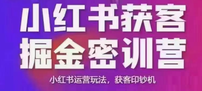 小红书获客掘金线下课，录音+ppt照片，小红书运营玩法，获客印钞机-米落轻创