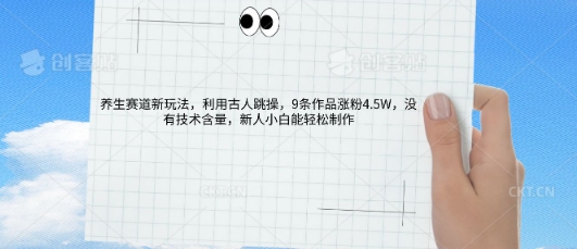 AI养生赛道新玩法，10条作品涨粉5.2W，操作简单，新人小白能轻松制作-米落轻创