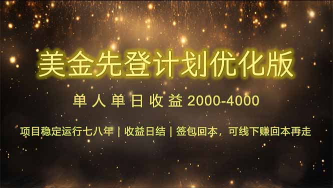 （14802期）连续7-8年创单日收益冠军项目，日收益$600-1200-米落轻创