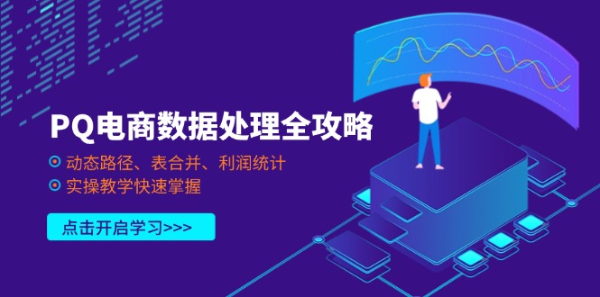 （14240期）PQ电商数据处理全攻略，动态路径、表合并、利润统计，实操教学快速掌握-米落轻创