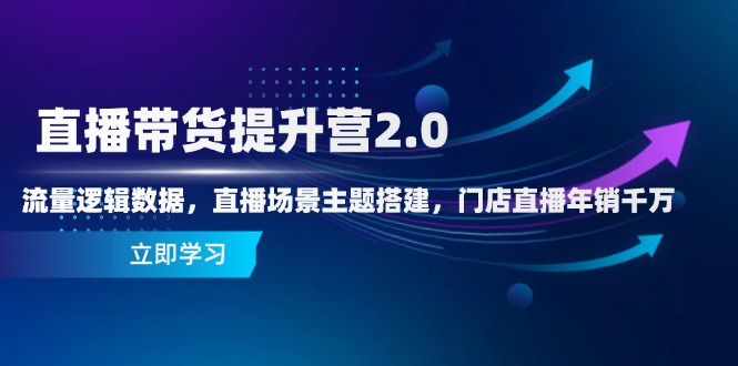 （14694期）直播带货提升营2.0：流量逻辑数据，直播场景主题搭建，门店直播年销千万-米落轻创