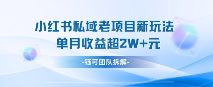 小红书私域项目新玩法，单月变现过W+-米落轻创