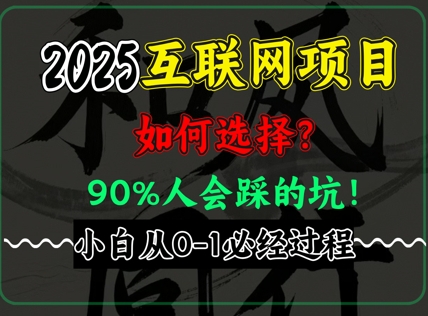 2025年互联网项目搞钱方法论，全是干货，肺腑之言，新手从0-1必经过程，边看边实操-米落轻创
