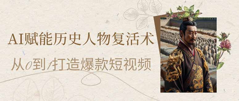 （14311期）AI赋能历史人物复活术：从0到1打造爆款短视频-米落轻创