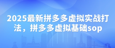 2025最新拼多多虚拟实战打法，拼多多虚拟基础sop-米落轻创