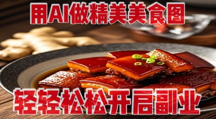 用AI做精美美食图，无需专业设备拍摄，轻轻松松开启副业-米落轻创