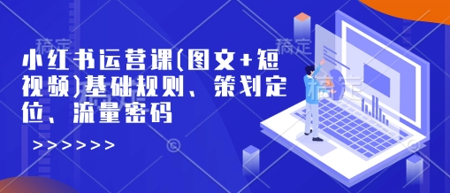 小红书运营课(图文+短视频)基础规则、策划定位、流量密码-米落轻创