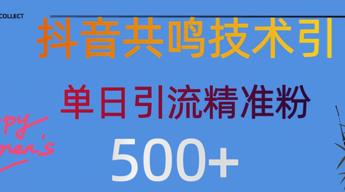 抖音情感引流创业粉，自然低成本，日引500+-米落轻创