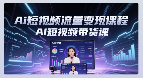 Ai短视频流量变现课程，Ai短视频带货课-米落轻创