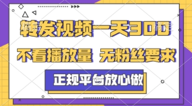 转发视频一天3张+，正规平台放心做，不看播放量，不看粉丝量，一个任务几分钟完成【揭秘】-米落轻创