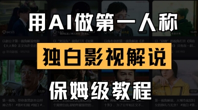 用AI做第一人称独白影视解说，手把手教学，保姆级教程-米落轻创