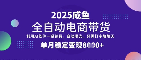全网首发【闲鱼全自动电商带货】三年磨一剑，一朝露锋芒，单月稳定变现8k+【揭秘】-米落轻创