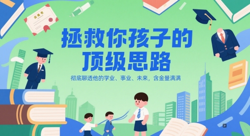 付费文章：拯救你孩子的顶级思路，彻底聊透他的学业、事业、未来，含金量满满-米落轻创
