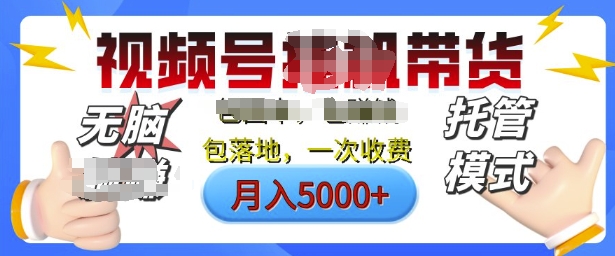 视频号挂J橱窗带货，纯托管模式，日入多张，无需剪辑，无需选品，有账号即可托管【揭秘】-米落轻创