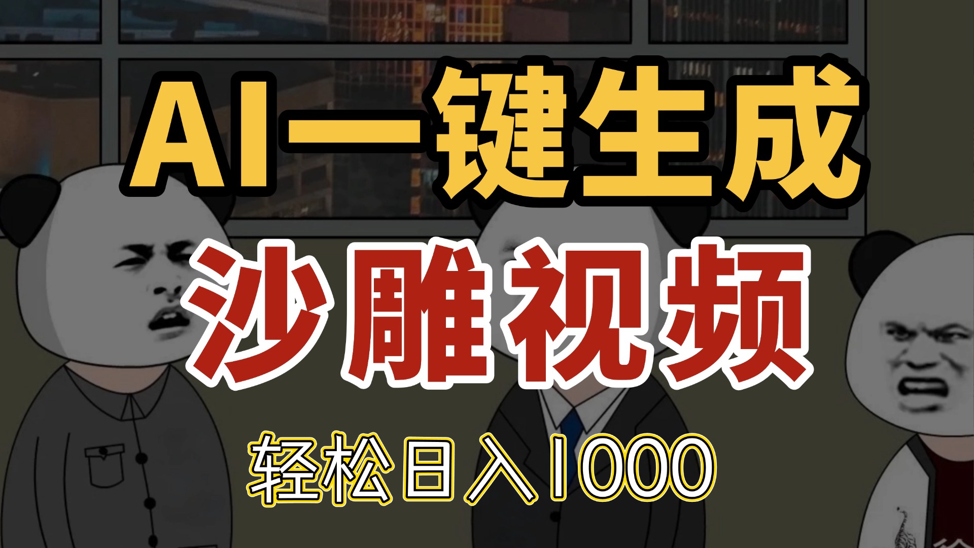 （14756期）AI一键生成沙雕视频，一条视频千万播放，轻松日入1000-米落轻创
