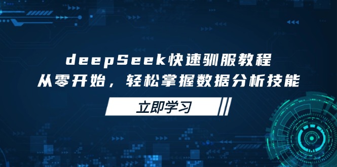 （14536期）deepSeek快速驯服教程，从零开始，轻松掌握数据分析技能-米落轻创