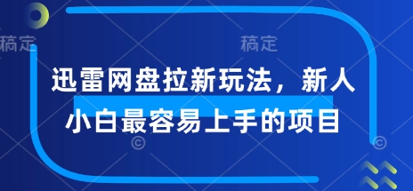 迅雷网盘拉新玩法，新人小白最容易上手的项目-米落轻创