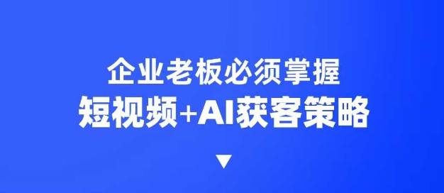 企业短视频AI获客霸屏流量课，6步短视频+AI突围法，3大霸屏抢客策略-米落轻创