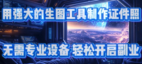 用强大的生图工具制作证件照，无需专业设备，轻松开启副业-米落轻创
