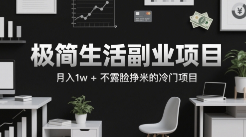 极简生活副业项目，月入1w+不露脸挣米的冷门项目-米落轻创