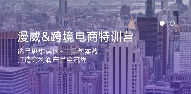 （14295期）漫威 跨境电商特训营：选品思维误区+工具包实战，打造高利润产品全流程-米落轻创