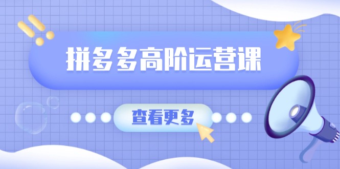 （14327期）拼多多高阶运营课：极致群爆款玩法，轻付费无尽复制，打造单品爆款之路-米落轻创