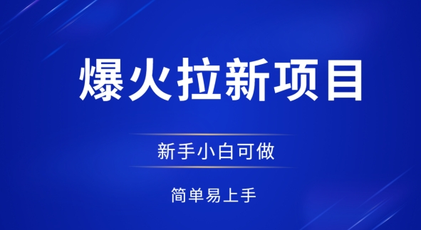 爆火拉新项目，有手就行，小白轻松入门，日入1张拉新整套流程-米落轻创