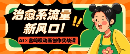 治愈系流量新风口，AI+宫崎骏动画创作实战课，从0到1打造爆款视频-米落轻创