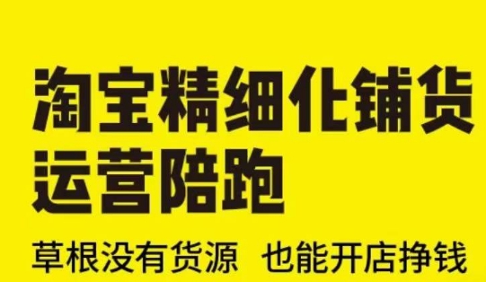 淘宝精细化铺货运营陪跑(部分更新至2025)，草根没有货源 也能开店挣钱-米落轻创