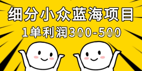 细分小众蓝海项目，一单利润3张，每月收入稳定过1w+-米落轻创
