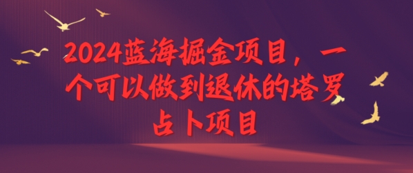 2024蓝海掘金项目，一个可以做到退休的塔罗占卜项目-米落轻创