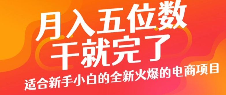 月入五位数，干就完了， 适合新手小白的全新火爆的电商项目-米落轻创
