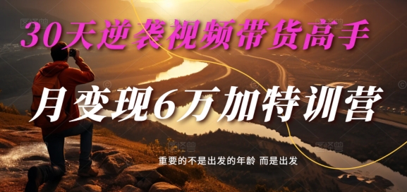 30天逆袭视频带货高手，单月变现6万加特训营-麦子甜-米落轻创