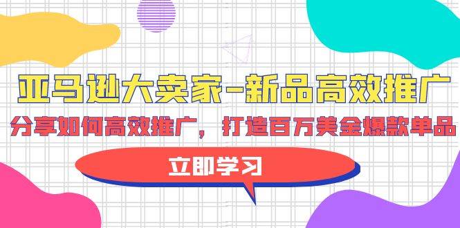 亚马逊 大卖家-新品高效推广，分享如何高效推广，打造百万美金爆款单品-米落轻创