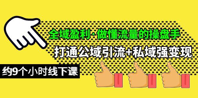 全域盈利·做懂流量的操盘手，打通公域引流+私域强变现，约9个小时线下课-米落轻创