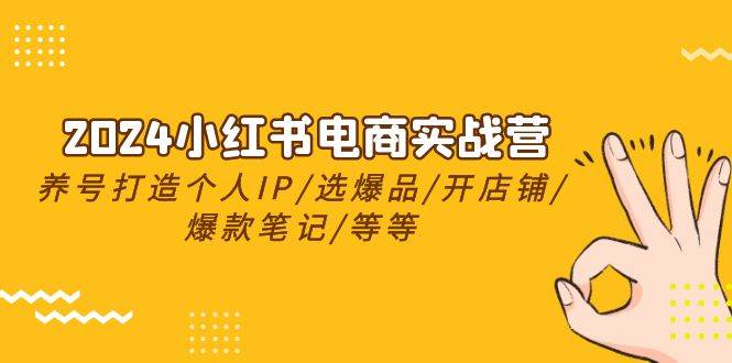2024小红书电商实战营，养号打造IP/选爆品/开店铺/爆款笔记/等等（24节）-米落轻创