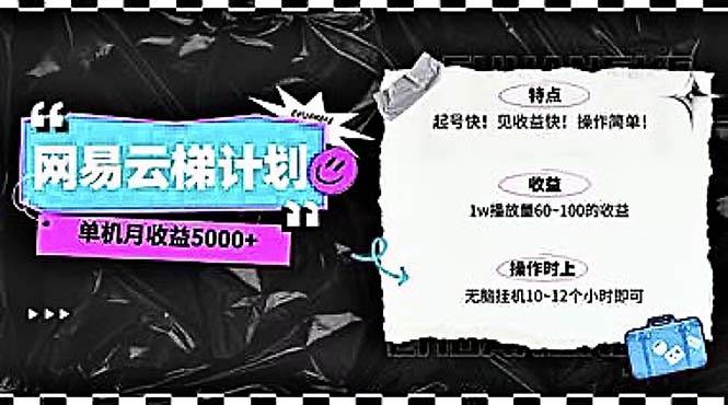 2024网易云云梯计划 单机日300+ 无脑月入5000+-米落轻创