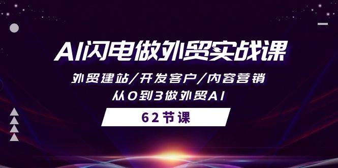 AI闪电做外贸实战课，外贸建站/开发客户/内容营销/从0到3做外贸AI-62节-米落轻创