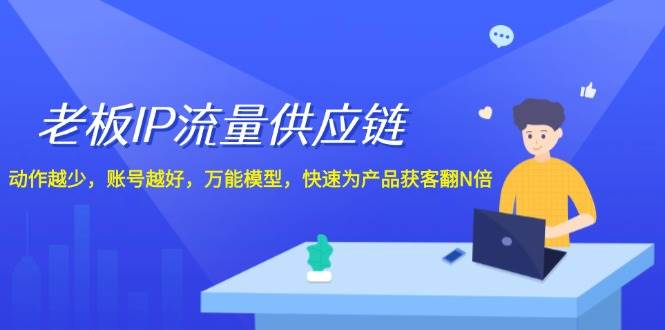 老板 IP流量 供应链，动作越少，账号越好，万能模型，快速为产品获客翻N倍-米落轻创