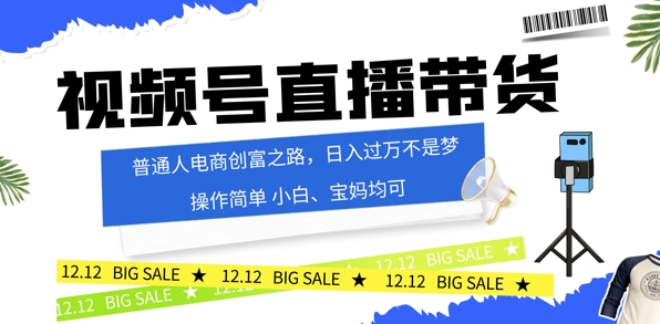 视频号读稿带货，普通人电商创富之路，小白、宝妈均可-米落轻创