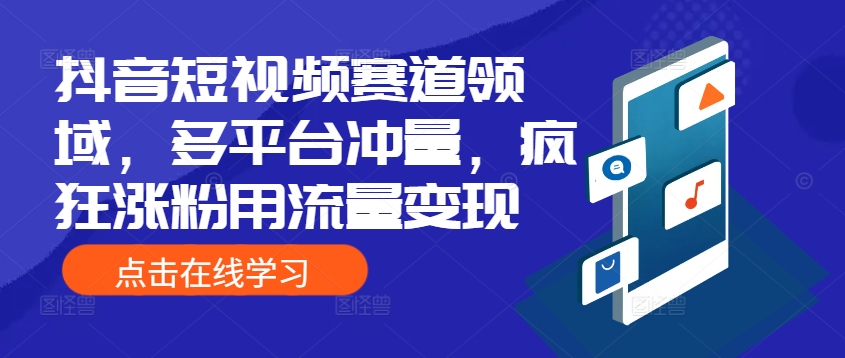 抖音短视频赛道领域，多平台冲量，疯狂涨粉用流量变现-米落轻创