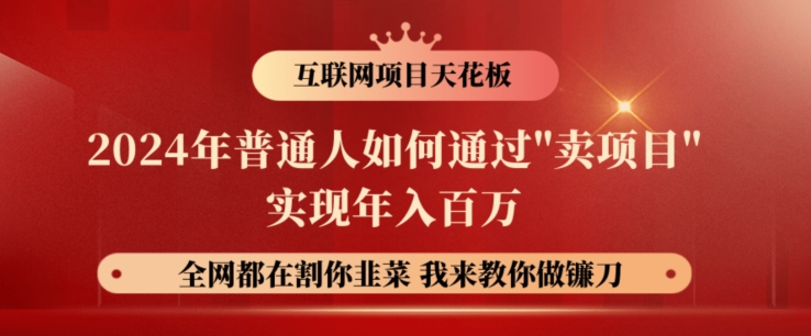 2024年普通人如何通过”卖项目”实现年入百万-米落轻创