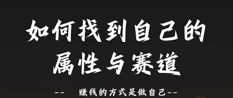 赛道和属性2.0：如何找到自己的属性与赛道，赚钱的方式是做自己-米落轻创